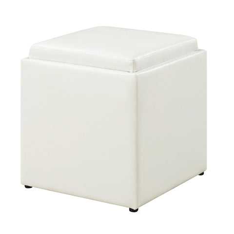 Designs4Comfort Park Avenue Single Ottoman with Stool and Reversible Tray