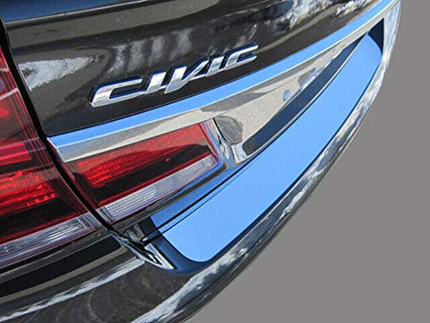 QAA Part RB12214 is a 1 Piece Stainless Steel Rear Bumper Trim Accent That is Compatible with Honda Civic 2012-2015