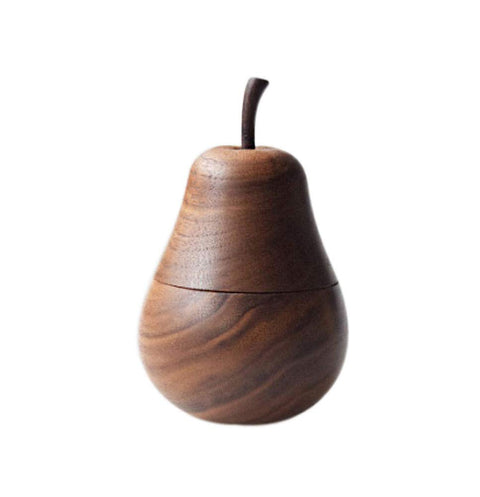 Panda Legends Creative Toothpick Holder Dispenser Exquisite Home Decor Pear Shape Black Walnut Toothpick Case