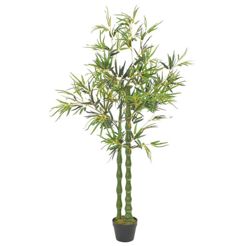 vidaXL Artificial Plant Bamboo with Pot Home Garden Decor Artificial Greenery Fake Flora Lifelike Plant Interior Indoor Potting Decoration Green 63"