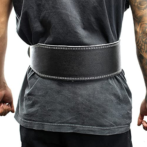 Shelter 253-XXL 6 in. Last Punch Leather New Split Weight Lifting Body Building Belt Gym Fitness44; Black - 2XL