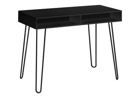 Monarch Specialties 7771 Computer Desk, Home Office, Laptop, Left, Right Set-up, Storage Drawers, Work, Laminate, Contemporary, Modern Desk-40 L Black Black Metal, 40" L x 19.75" W x 30" H