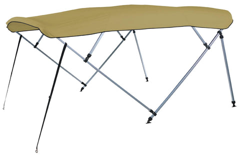 CARVER A(8SQ) 4893UB-16 8'L 4-Bow SQ Tube Pontoon Bimini Top Kit - 48" H, Fits 96"-102" W, Toast