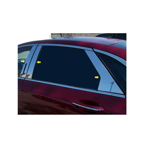 QAA is Compatible with 2013-2020 Lincoln MKZ 6 Piece Stainless Pillar Post Trim, Includes keyless Entry Touch pad PP53631