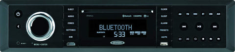 Jensen JWM92A 3-Speaker Zones Slimline Theater-Style DVD|USB|AUX|HDMI|App Ready Bluetooth Wallmount Stereo, Speaker Output 20X 8 Watt, Plays: CD/CD-R/CD-RW/DVD/DVD+R/DVD+RW/DVD-R/DVD-RW/MP3/WMA/JPEG