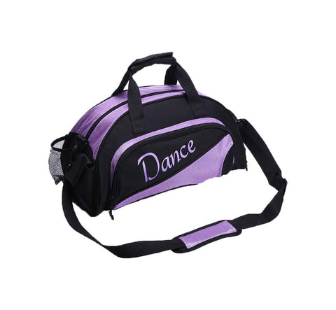 Panda Legends Girls Dance Duffel Bag Sports Equipment Bag for Women Latin Ballet Dance Gym Tote Black&Purple