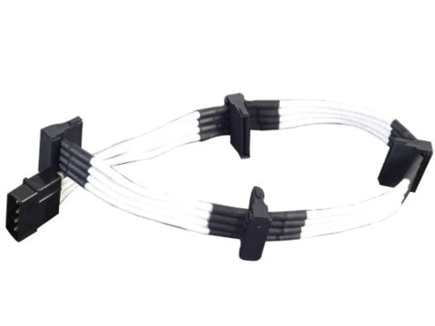 Silverstone Technology Sleeved Extension Power Supply Cable with 1 x 4-Pin to 4 x SATA Connectors (PP07-BTSW)