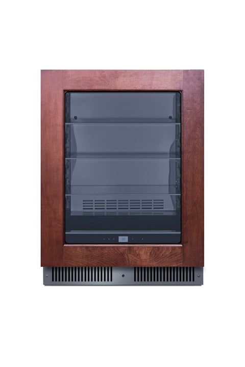 24inch wide premium built-in undercounter beverage center with panel-ready glass door