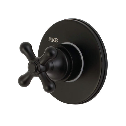 Kingston Brass KS3030AX 3-Way Diverter Valve with Trim Kit, Matte Black