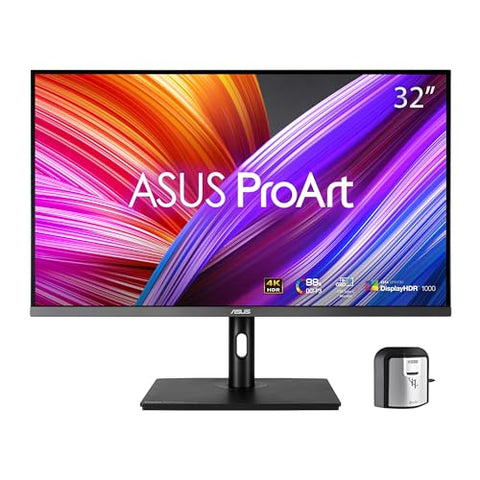 ASUS ProArt Display 32” 4K HDR Computer Monitor (PA32UCR-K) - IPS, 1000nits, ?E < 1, 98% DCI-P3, 99.5% Adobe RGB, USB-C, HDMI, X-rite i1 Calibrator, Compatible with Laptop & Mac Monitor