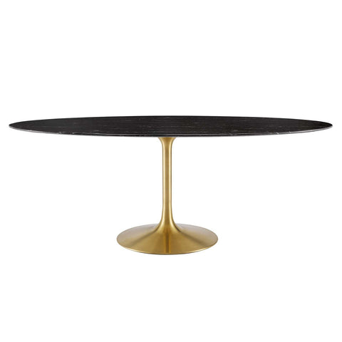 Lippa 78 Oval Artificial Marble Dining Table