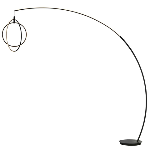 Lite Source Monita 83" Matte Black LED Modern Orb Arc Floor Lamp