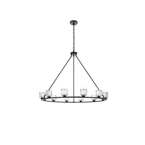 Elegant Lighting Cadence 48" Chandelier in Black
