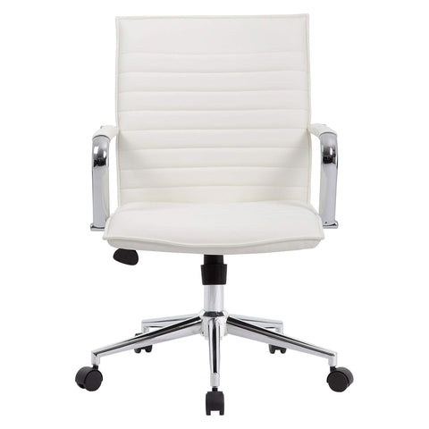 Oakestry Hospitality Chair White Vinyl Seating Black Frame Guest Modular Commercial Furniture Stackable Ergonomic Contoured Upholstery Padded Non-Marking Legs Sleek Comfortable Durable Design