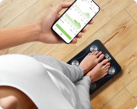 COUNTO Smart Scale- Digital Scale Measuring Body Parameters| Smart Bluetooth Body Fat Measurement Device, Body Composition Monitor with Smart App| Bathroom Scales Accurate for Bmi Muscle