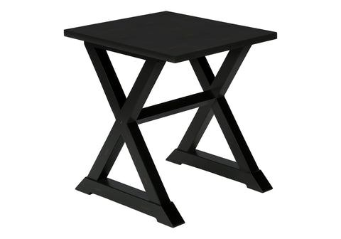 Monarch Specialties 3987, Side, Square, Nightstand, Bedroom, Lamp, Black Accent 24" H Veneer End Table, 22" L x 23.5" W x 23.5" H