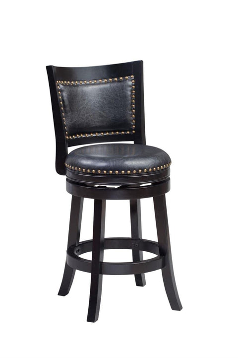 Boraam Bristol Counter Height Swivel Stool, 24-Inch, Black