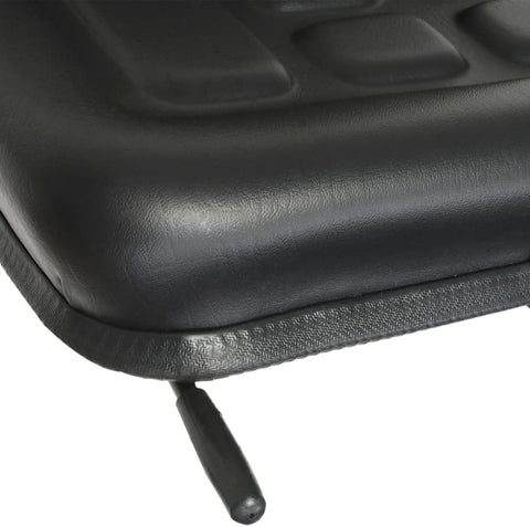 vidaXL Universal Tractor Seat - Black, Steel Frame, PVC Upholstery - Comfort, Adjustable Positioning, Drain Hole, Durable & Easy to Install - Fits Most Tractor Models.