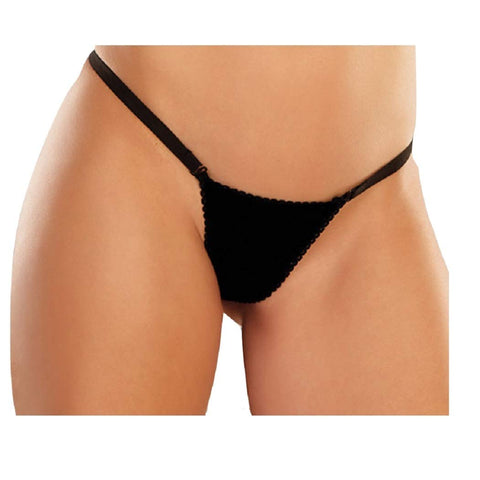 Allure Adore Between The Cheats Wetlook Panty Black (One Size)
