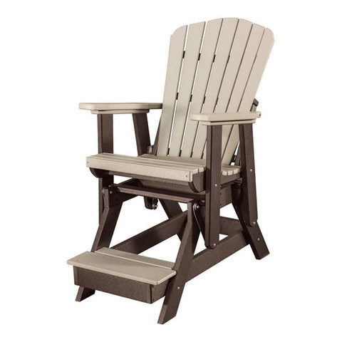 American Furniture Classics 516WWTB Fan Back Glider, Weatherwood
