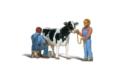 Woodland Scenics G Scale Scenic Accents Figures/People Milkin' Ol Bessie
