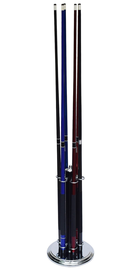 Hathaway Westmont 25-in Floor Pool Cue Rack – Powder-Coated Steel Billiard Cue Holder with Compact 6 Cue Capacity & Scratch-Resistant Finish – Freestanding Space-Saving Design – Black