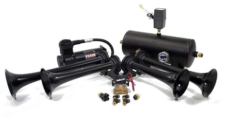 Hornblasters Conductor's Special 244K 150PSI Nightmare Edition Train Horn Kit - 4 US Made Trumpets - 147.7 Actual dB
