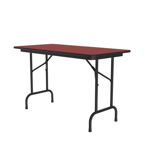 Correll Commercial Folding Table, Walnut HP Laminate Top, Heavy 3/4" Thick Core, Made in USA, Portable, Strong Steel Apron