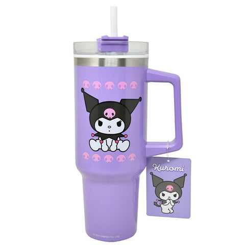 Fast Forward Sanrio Hello Kitty 40oz Stainless Steel Tumbler with Handle, Lid, & Straw (Purple Kuro)