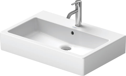 Duravit 0454700000 Vero Bathroom Sink with Faucet Hole and Overflow White