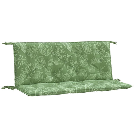 vidaXL Indoor/Outdoor Bench Cushions 2 pcs, Patio Loveseat Cushions, Porch Swing Seat Cushions, Non-Slip, Water-Repellent, Breathable, Resilient, Leaf Pattern 47.2"x19.7"x2.8" Oxford Fabric