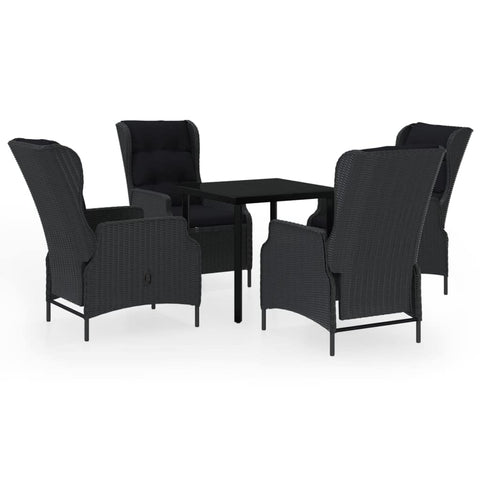 vidaXL Patio Dining Set 5 Piece, Outdoor Dining Set for 4, Table and Chair for Garden Backyard Balcony, Dining Chair Table, Dark Gray