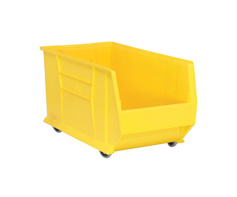 Quantum Storage Systems QUS986MOBYL Hulk Mobile Heavy Duty Part Organizer Yellow Bins 30" L x 17" W x 18" H