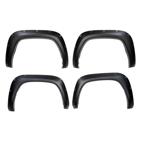 TrailFX TFT3004S Pocket Fender Flares Fits 2022-2025 Toyota Tundra Smooth Black Paintable 1.75" Front & Rear Flares, 4.5" Flare Height, Set of 4 with Stainless & Black Rivets TrailFX TFT3004S