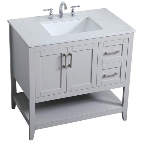 Elegant Kitchen and Bath 36 inch Single Bathroom Vanity Cabinet - Grey