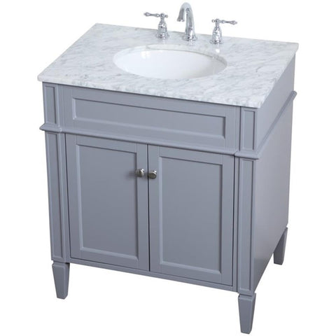 30 Inch Single Bathroom Vanity in Grey, 714675