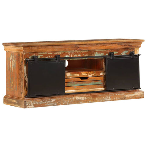 vidaXL TV Stand Varies Reclaimed Wood, Metal 43.3 x 11.8 x 17.7 in