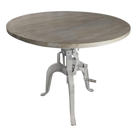Carolina Classic Bentley Adjustable Crank Table in Whitewash