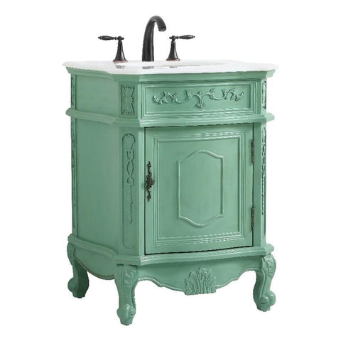 Elegant Kitchen and Bath Berkshire Single Solid Wood Bathroom Vanity in Green