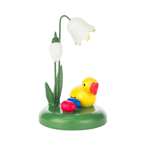 Alexander Taron 224-021-2 Dregeno Easter Figure-Chick Under Flower-2" H W x 1.25" D, Green