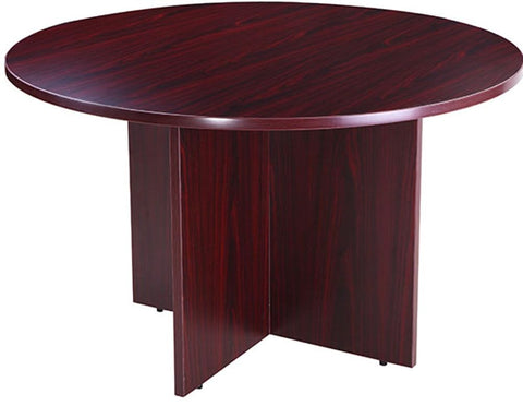 Boss Office Products N127-M 42 in Round Table in Mahogany