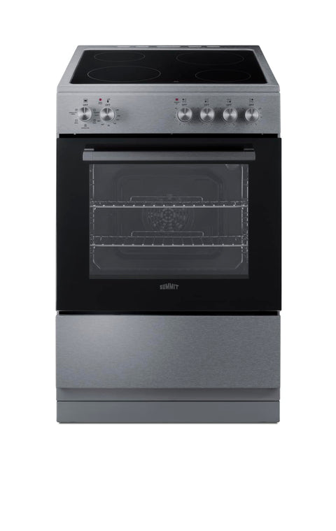 Summit 24” Electric Smooth Top Range, Large 2.44 cu.ft. oven. ADA Compliant, Stainless Steel - REXT24SS(Stainless Steel, 24 Inch)
