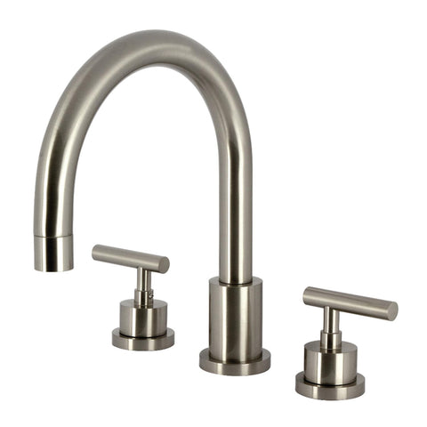 Kingston Brass KS8328CML Manhattan Two-Handle Roman Tub Faucet, Brushed Nickel