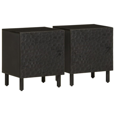 vidaXL Bedside Cabinet Set of 2 Black