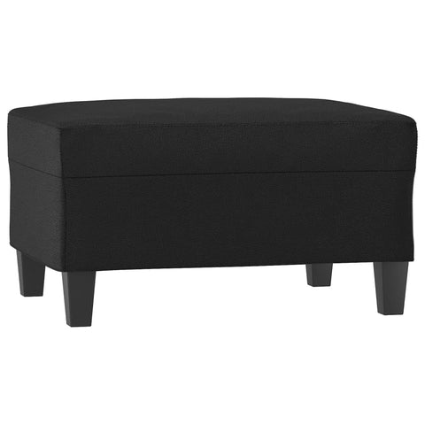 vidaXL Faux Leather Footstool- Black 27.6"x21.7"x16.1"- Modern Design- Foam Filled- Plywood Construction