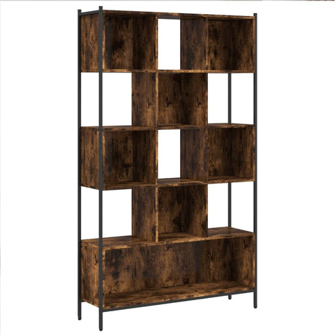 vidaXL Bookcase Smoked Oak 102x28x172 cm Engineered Wood, 3213659