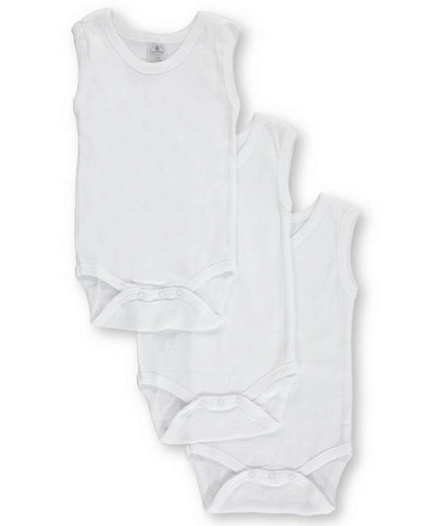 Daydreamers Unisex Baby 3-Pack Sleeveless Bodysuits - white/multi, 0 - 6 months