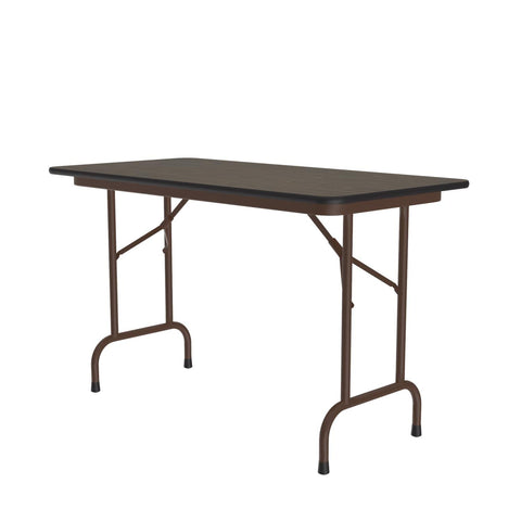 Correll 24"x48" Commercial Duty Folding Table, Walnut High Pressure Laminate Top, 3/4" Core (CF2448PX-01)