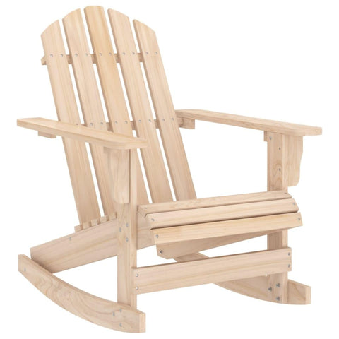 vidaXL Adirondack Rocking Chair for Patio & Garden - Solid Fir Wood Construction - Ergonomic Design - Classic Brown Finish - Easy Assembly - Weather