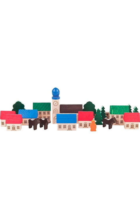 Alexander Taron 044-004 Dregeno Wooden Toy-Mountain Village-3.5" H W x 4.5" D, White